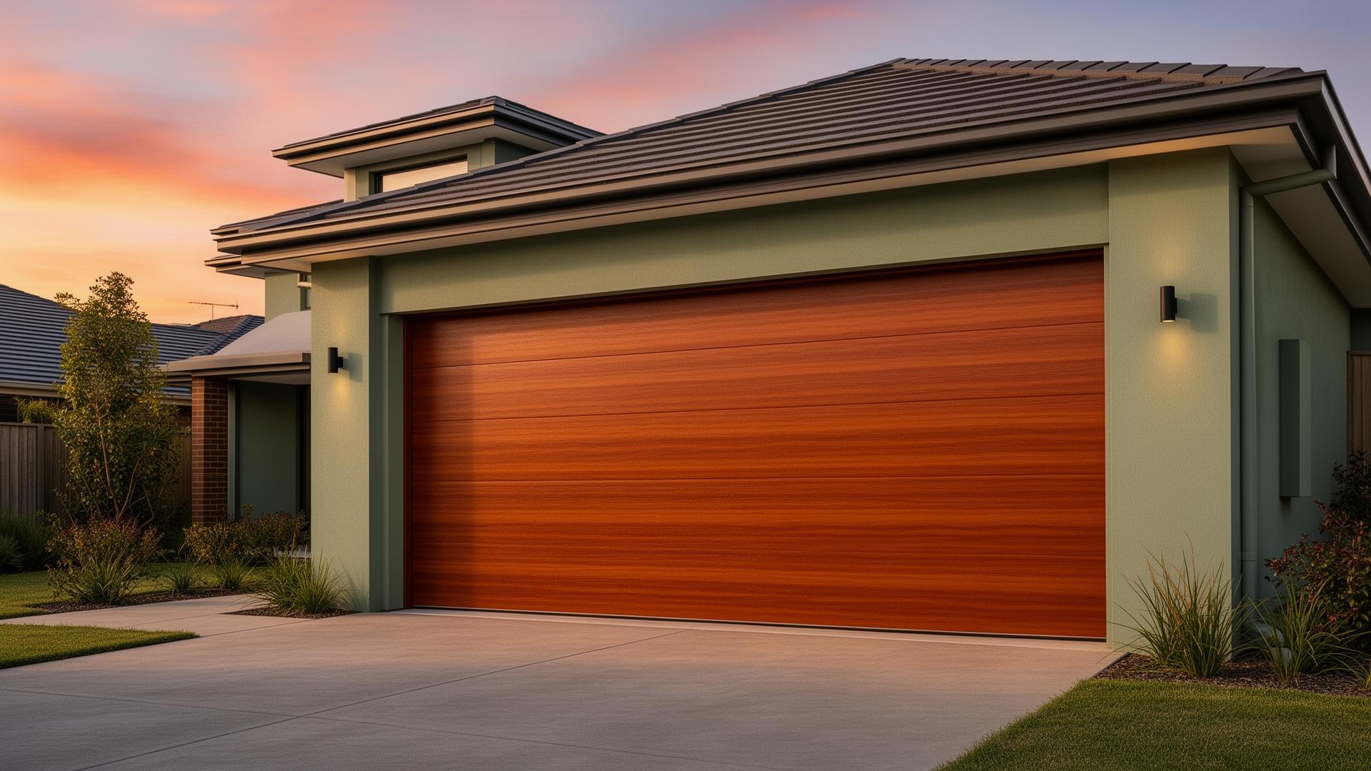 Modern garage door installation in Fountain Valley home